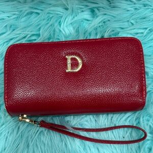 #183 Chic Red Leather Wristlet by Delicious